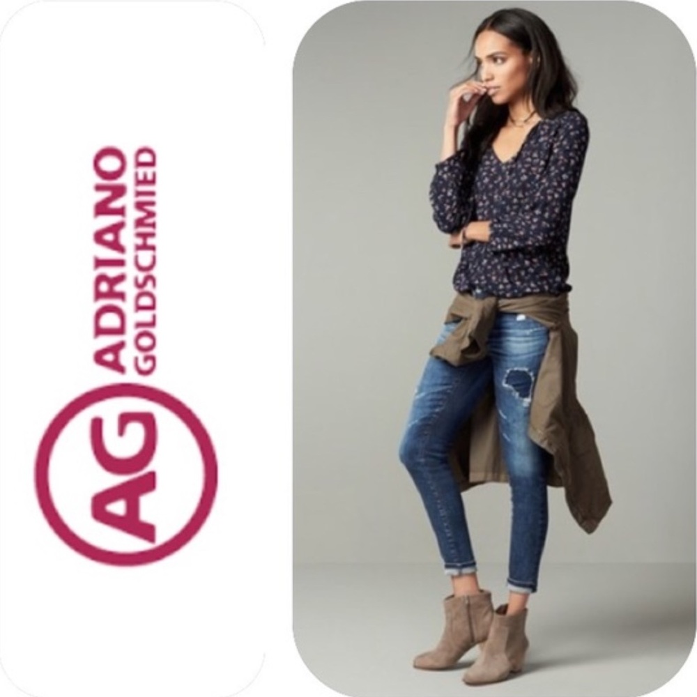 AG Adriano Goldschmied Distressed Skinny Jeans 26